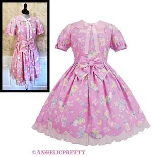 Angelic Pretty SPACE TOYS OP Dress Pink Sweet Lolita J Fashion Kawaii Japan